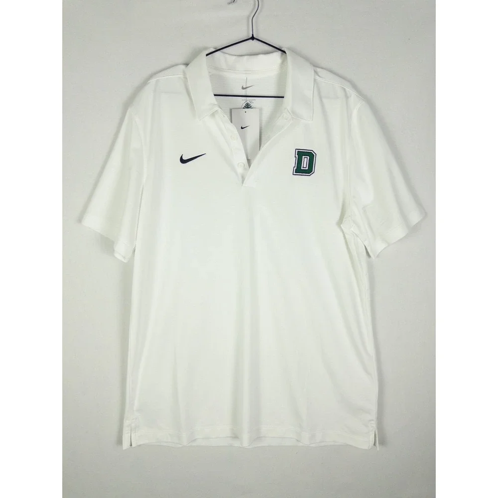 NWT Nike Dartmouth Big Green Mens L Polo White Dri-FIT Team Issue Ivy League